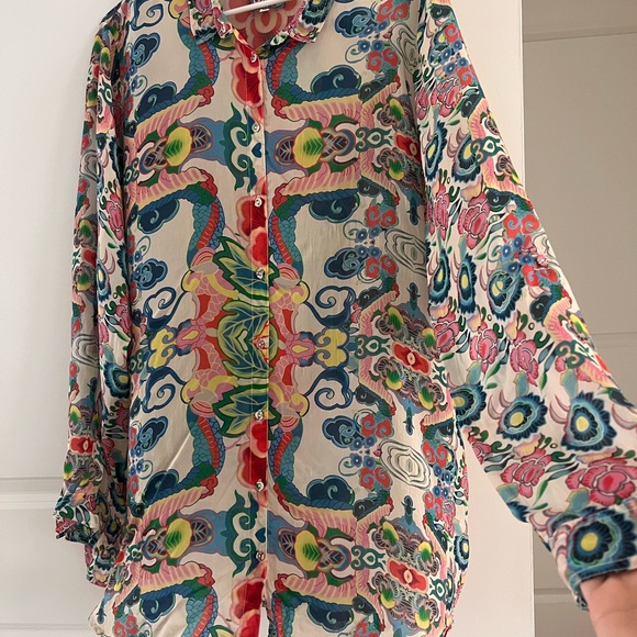 Johnny Was Multicolor Patterned Blouse - Picture 2 of 8